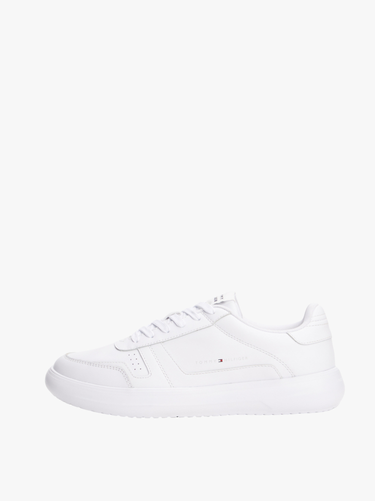 Άσπρο Άνετα Δερμάτινα Sneakers  Άνδρες