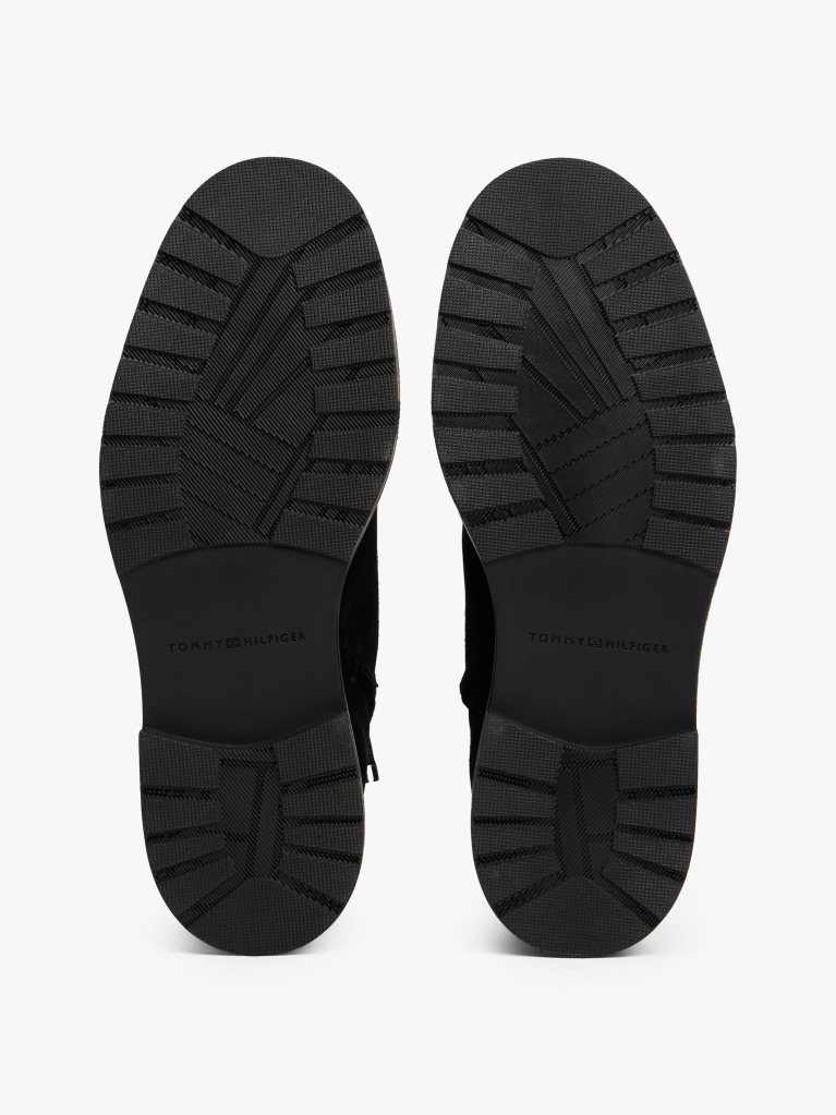 Black Cleat Suede Moc Toe Boots  Men