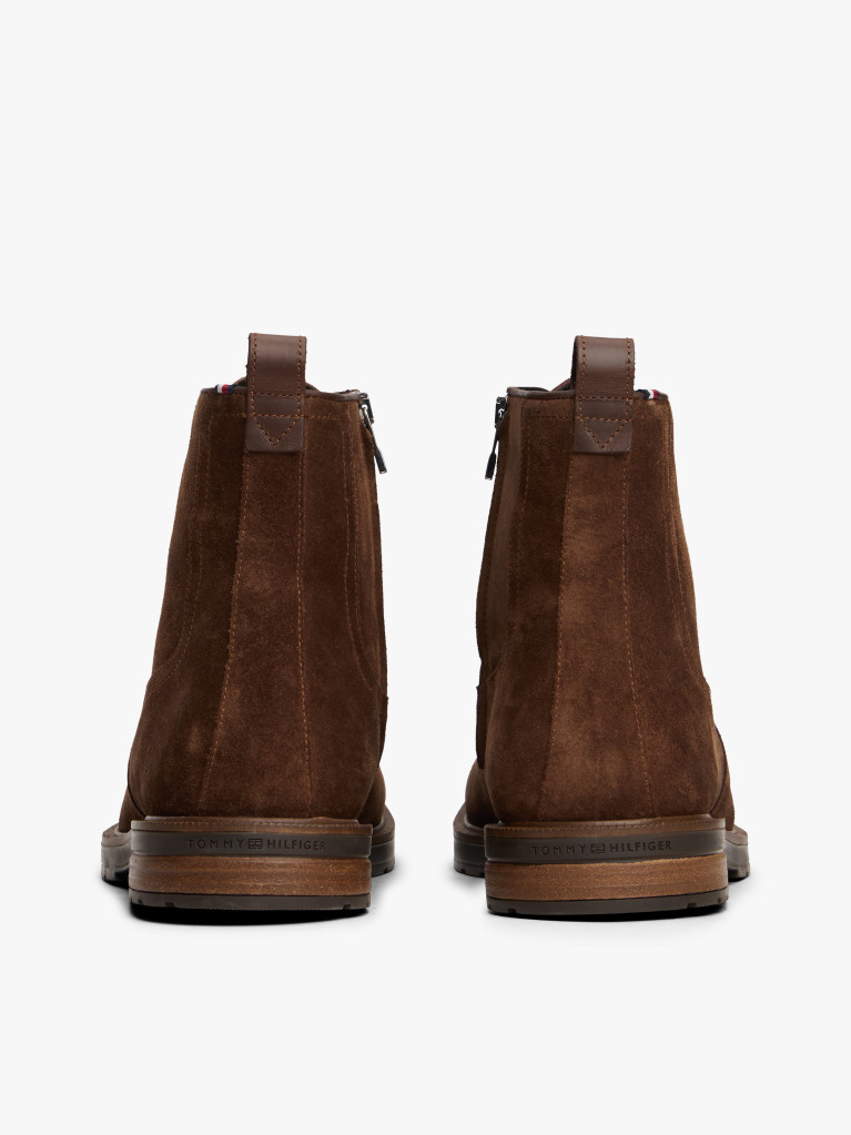 Brown Cleat Suede Moc Toe Boots  Men