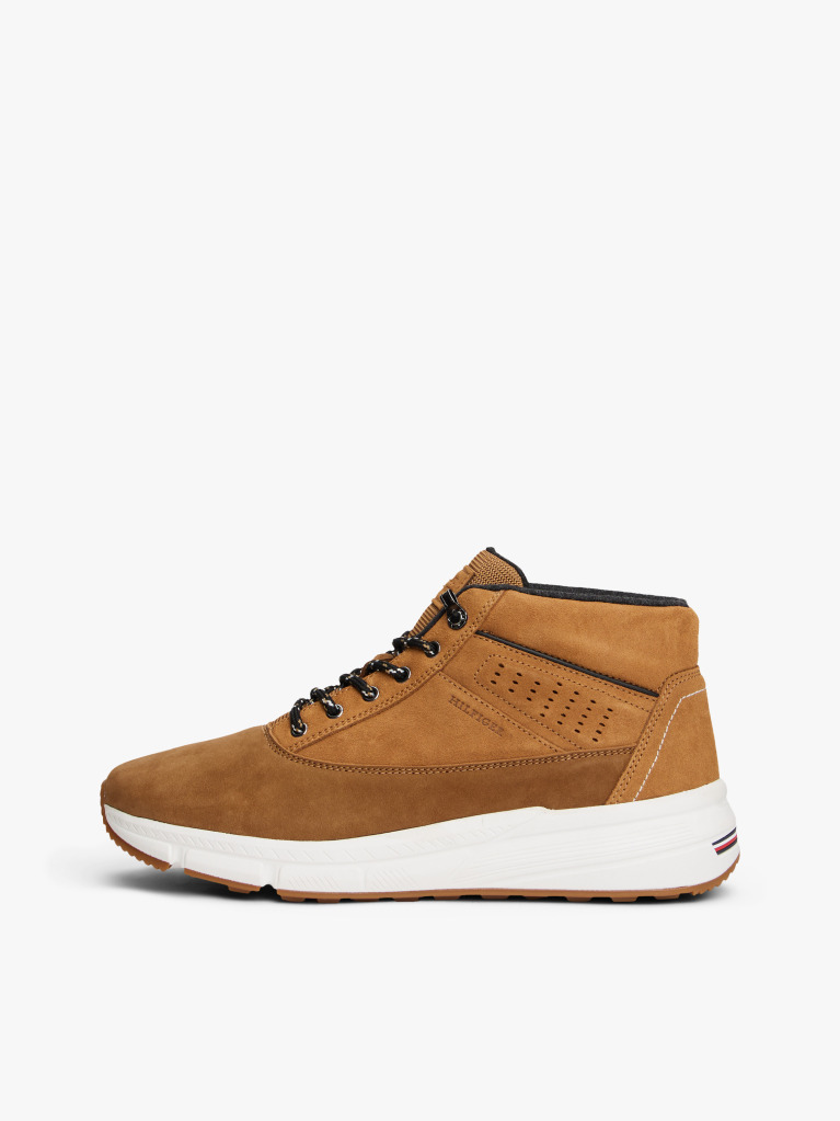Khaki Leather Hybrid Boots  Men