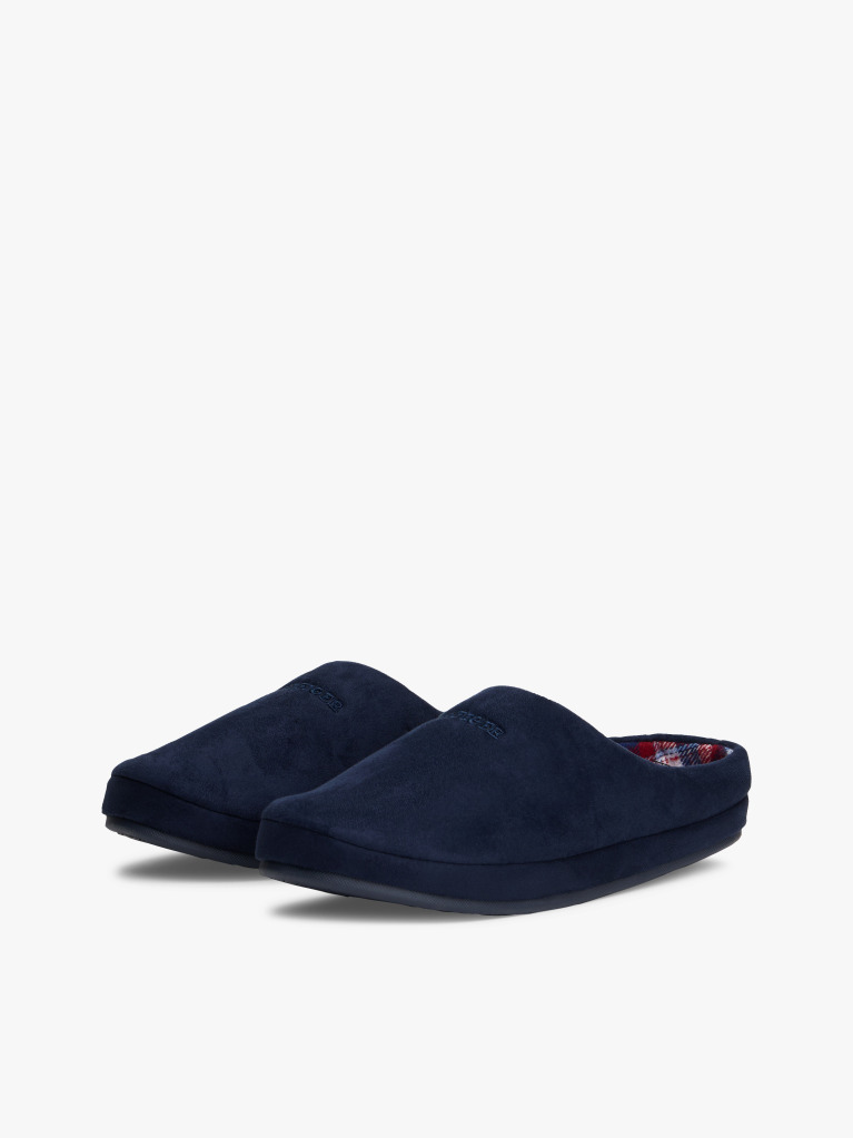 Blue Logo Warm Lined Slippers  Men