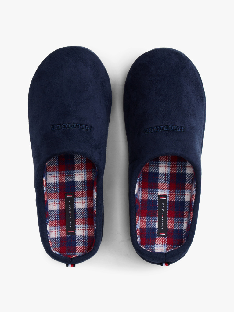 Blue Logo Warm Lined Slippers  Men