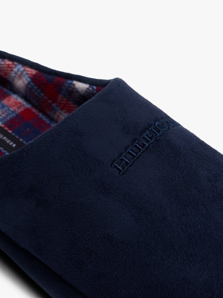 Blue Logo Warm Lined Slippers  Men