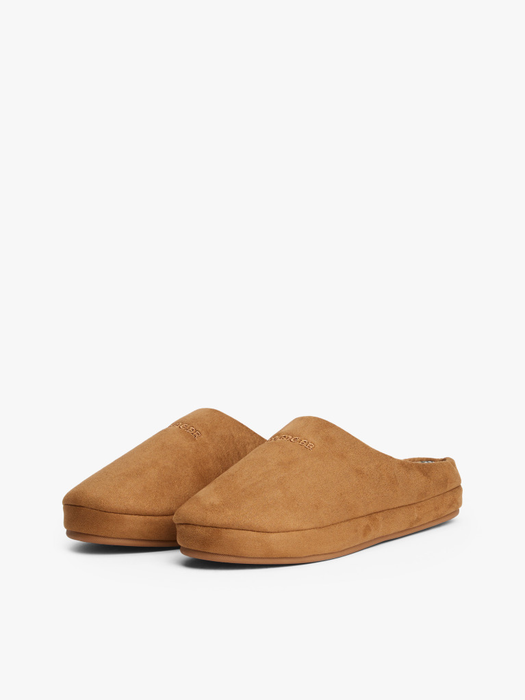 Khaki Logo Warm Lined Slippers  Men