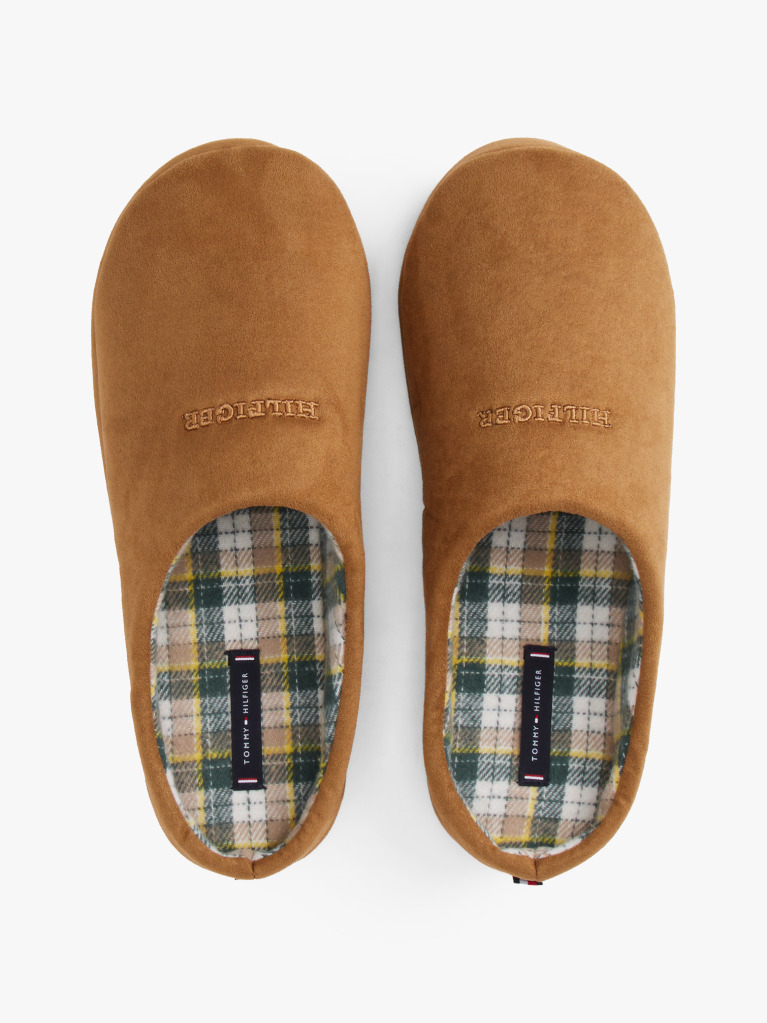 Khaki Logo Warm Lined Slippers  Men