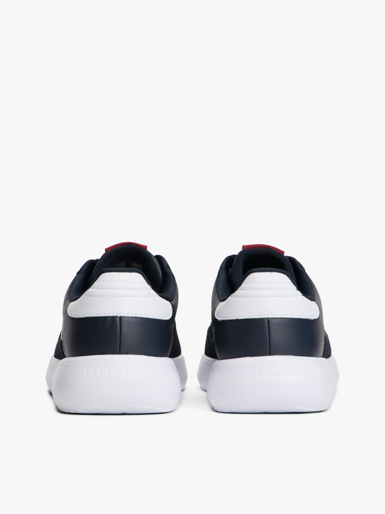 Blue Leather Fine-Cleat Trainers  Men