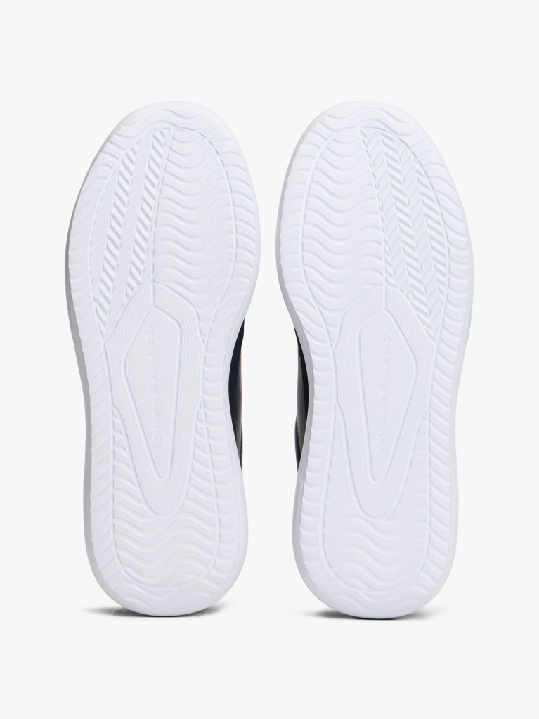 Blue Leather Fine-Cleat Trainers  Men