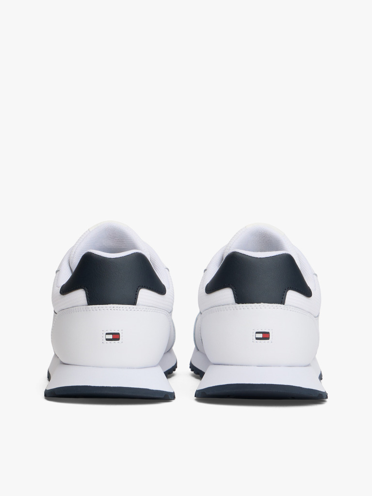 White Signature Tape Cleat Trainers With Leather  Men