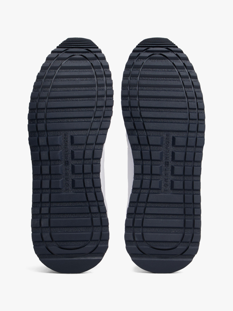 White Signature Tape Cleat Trainers With Leather  Men