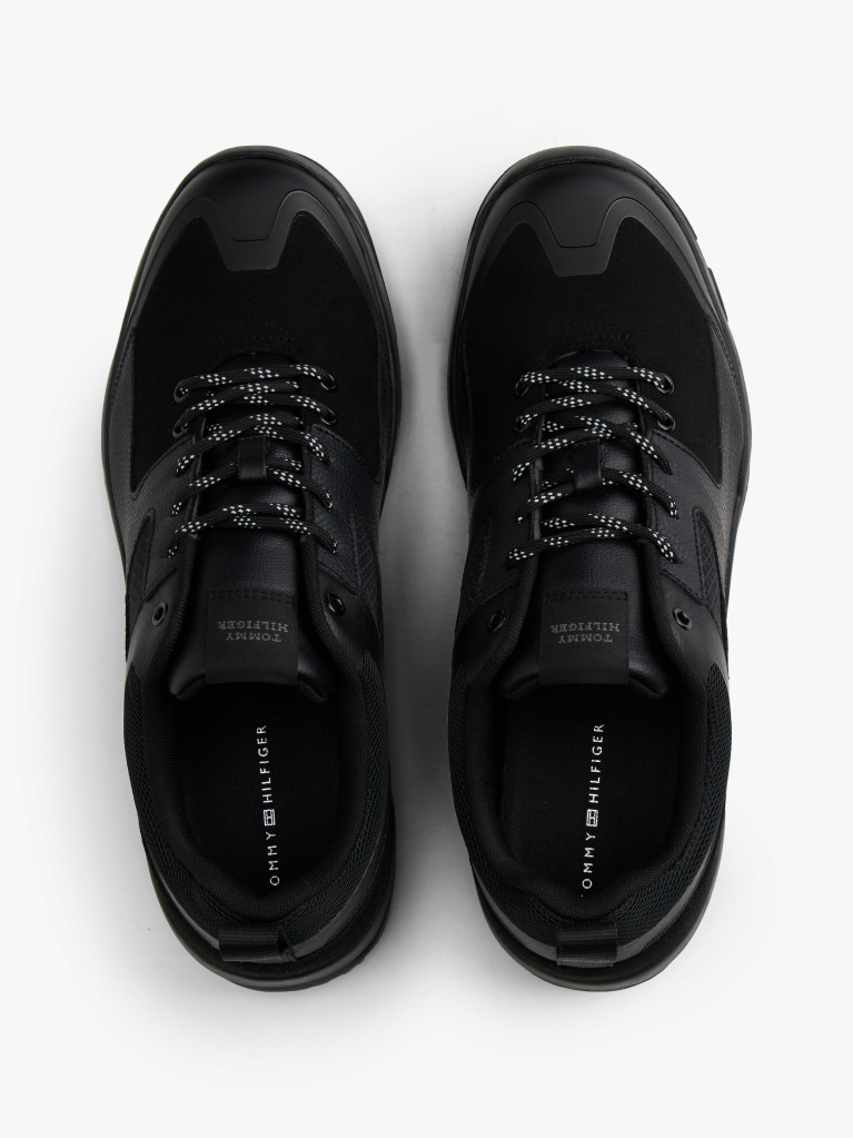 Black Chunky Vibram Cleat Trainers  Men