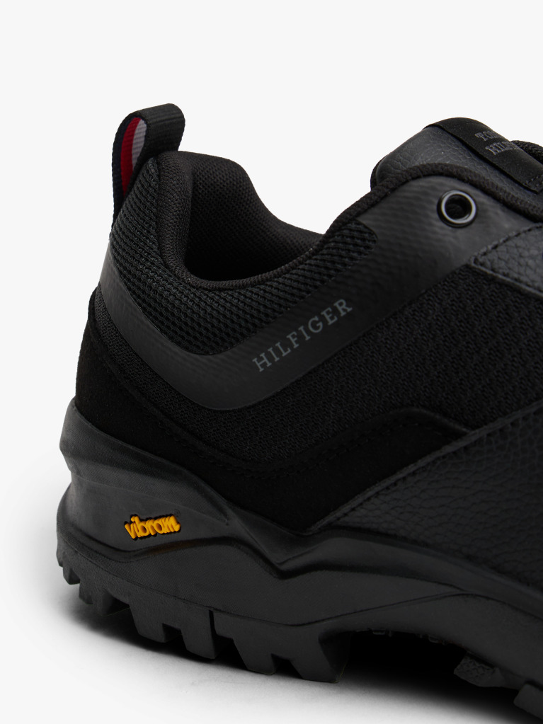Black Chunky Vibram Cleat Trainers  Men