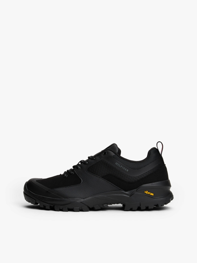 Black Chunky Vibram Cleat Trainers  Men