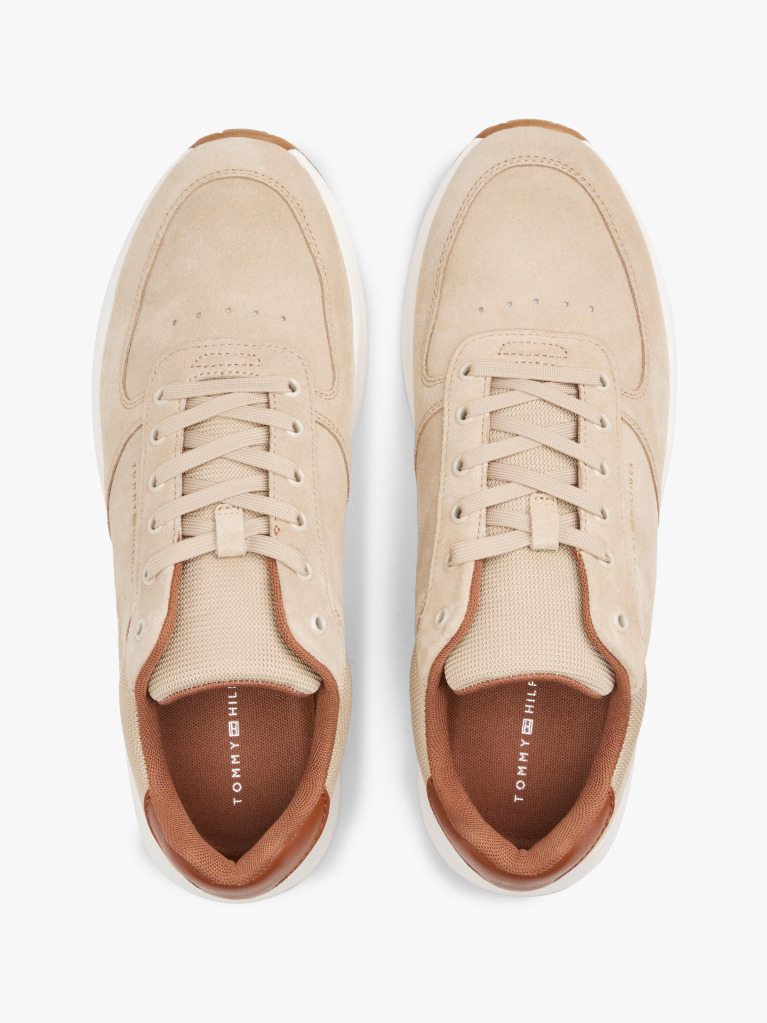 Μπεζ Υβριδικά Sneakers Από Σουέτ  Άνδρες