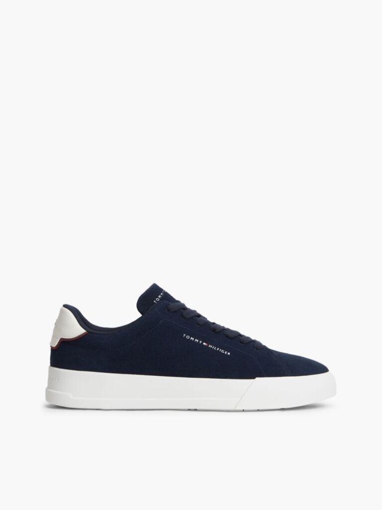 Μπλε Σουέτ Sneakers Με Ανάγλυφο Λογότυπο  Άνδρες
