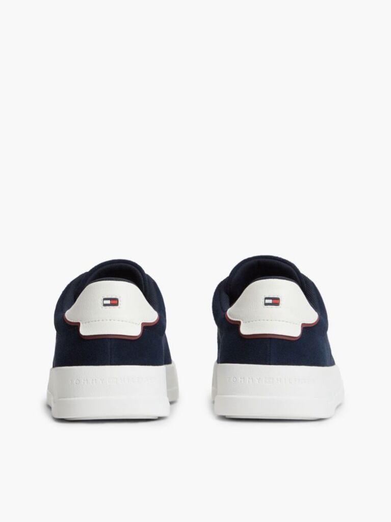 Μπλε Σουέτ Sneakers Με Ανάγλυφο Λογότυπο  Άνδρες