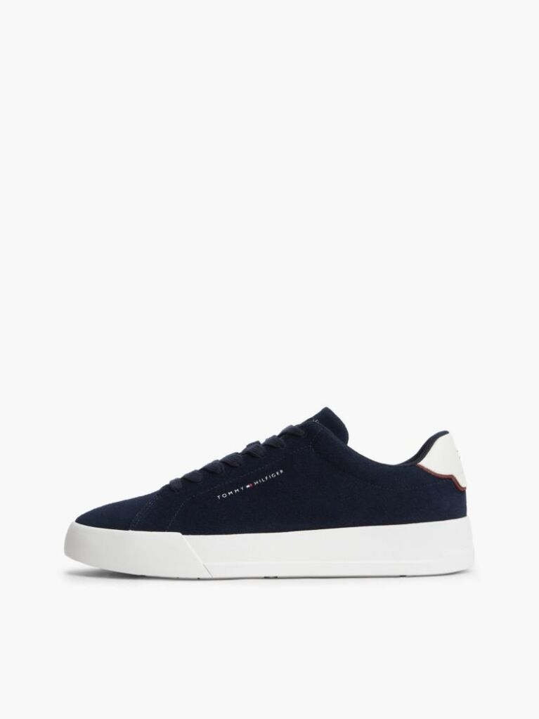 Μπλε Σουέτ Sneakers Με Ανάγλυφο Λογότυπο  Άνδρες