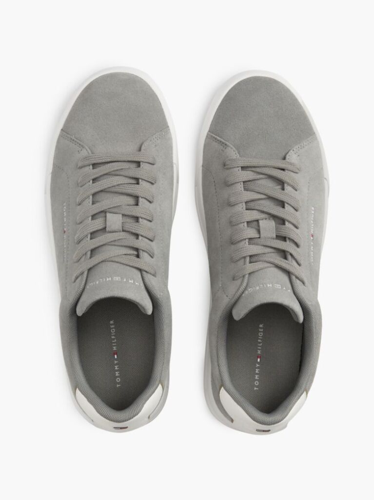 Γκρι Σουέτ Sneakers Με Ανάγλυφο Λογότυπο  Άνδρες