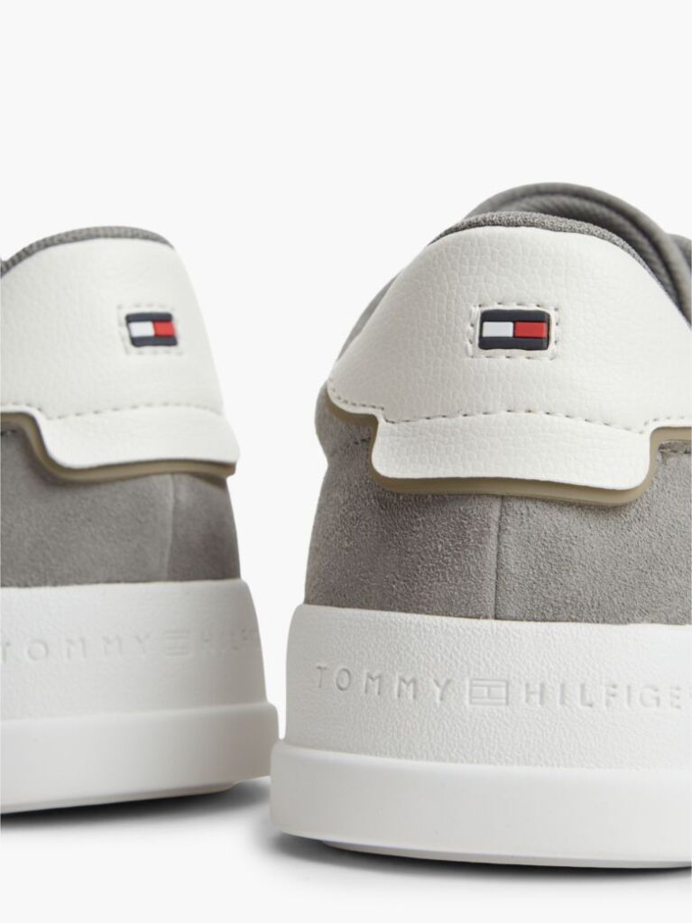 Γκρι Σουέτ Sneakers Με Ανάγλυφο Λογότυπο  Άνδρες