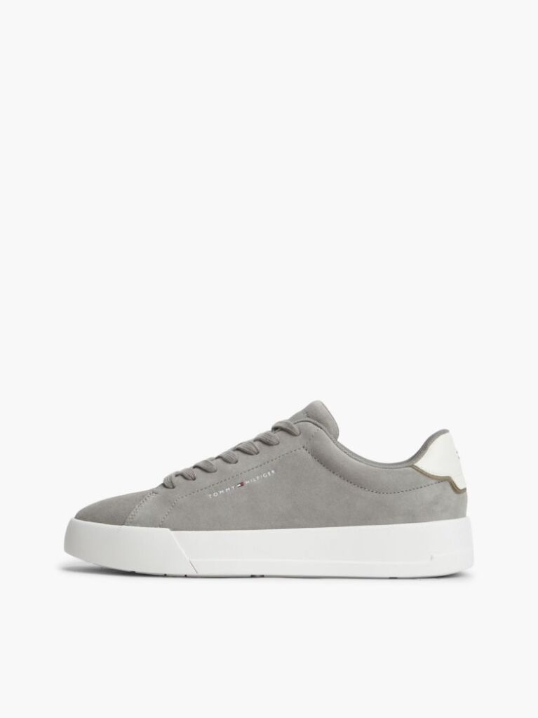 Γκρι Σουέτ Sneakers Με Ανάγλυφο Λογότυπο  Άνδρες