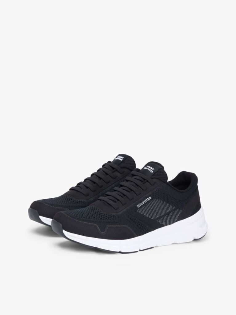 Black Signature Knitted Sneakers  Men