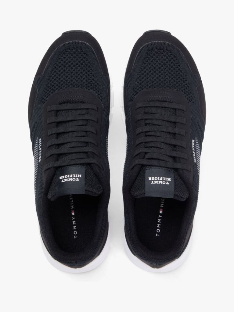 Black Signature Knitted Sneakers  Men