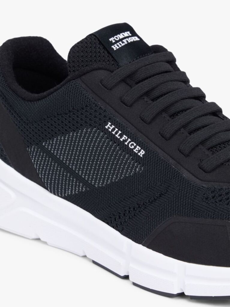 Black Signature Knitted Sneakers  Men