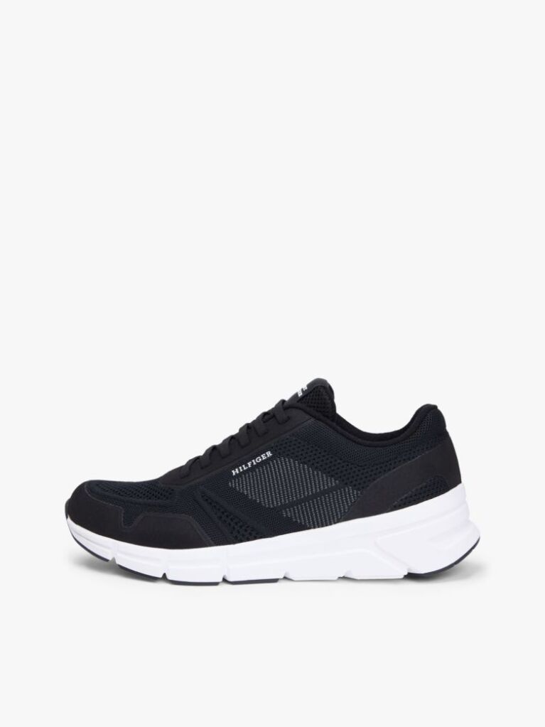 Black Signature Knitted Sneakers  Men