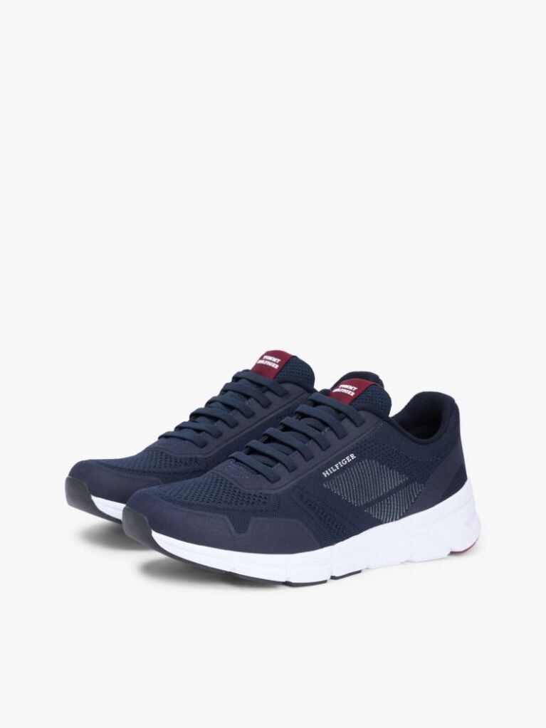Blue Signature Knitted Sneakers  Men