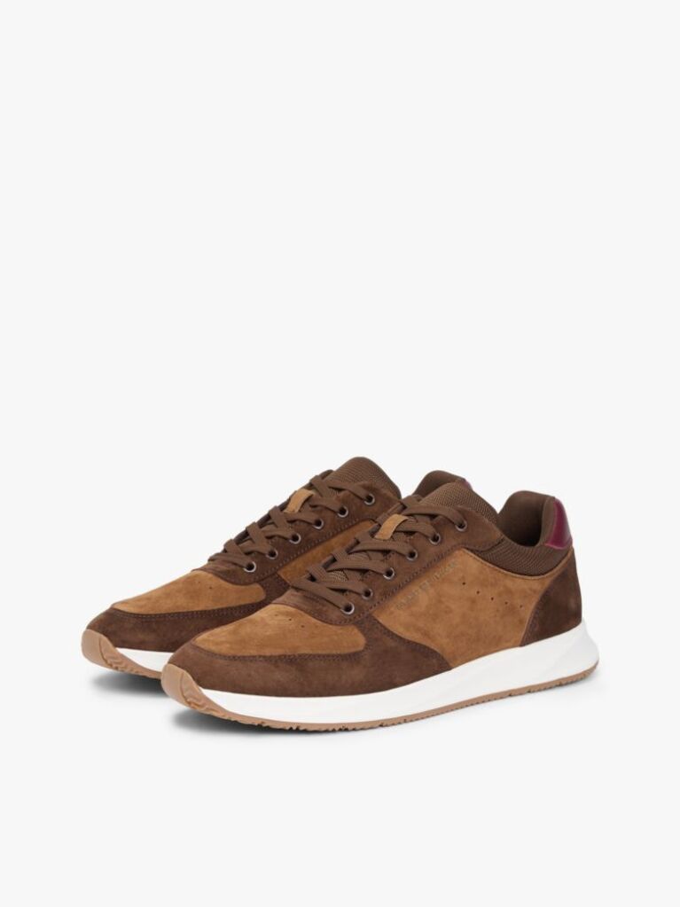 Καφέ Σουέτ Sneakers Με Αντιθέσεις  Άνδρες