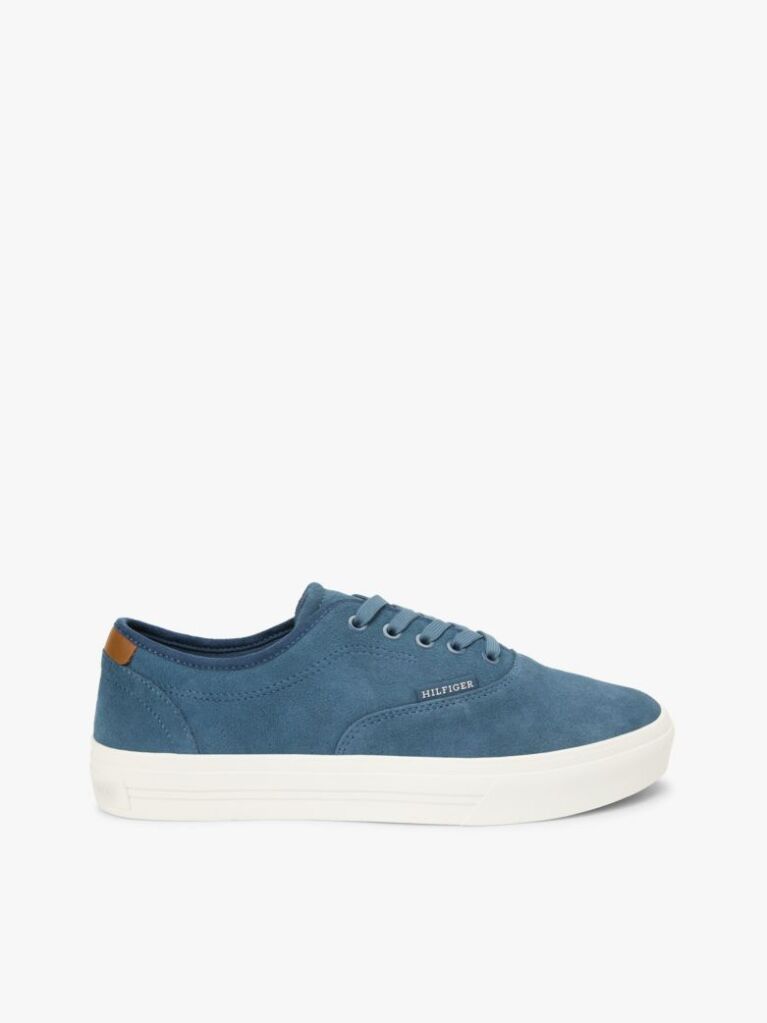 Blue Suede Hilfiger Monotype Cupsole Trainers  Men