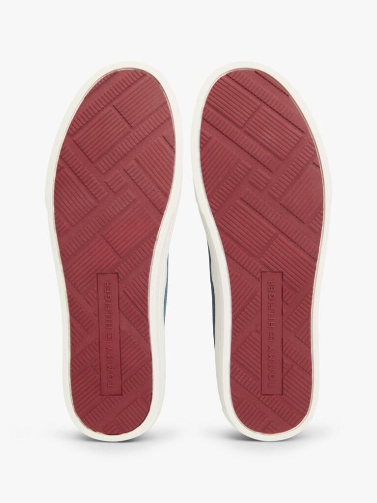 Blue Suede Hilfiger Monotype Cupsole Trainers  Men