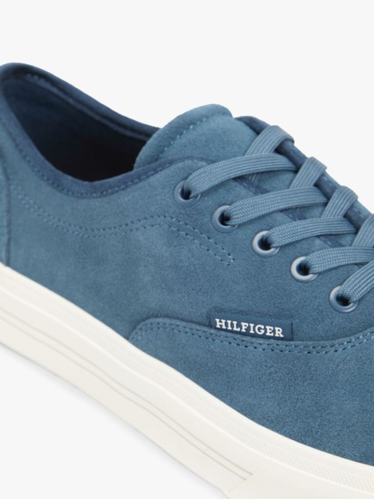 Blue Suede Hilfiger Monotype Cupsole Trainers  Men