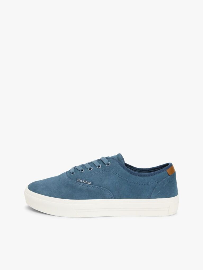 Blue Suede Hilfiger Monotype Cupsole Trainers  Men