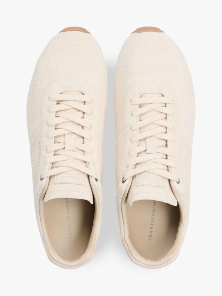 Beige Suede Hilfiger Monotype Cleat Trainers  Men