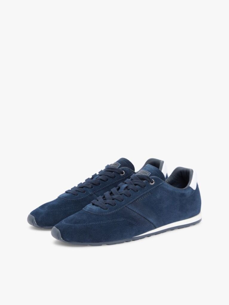 Μπλε Σουέτ Sneakers Με Μονοτυπία Hilfiger  Άνδρες