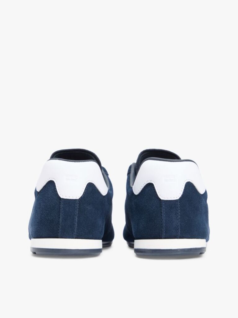 Μπλε Σουέτ Sneakers Με Μονοτυπία Hilfiger  Άνδρες