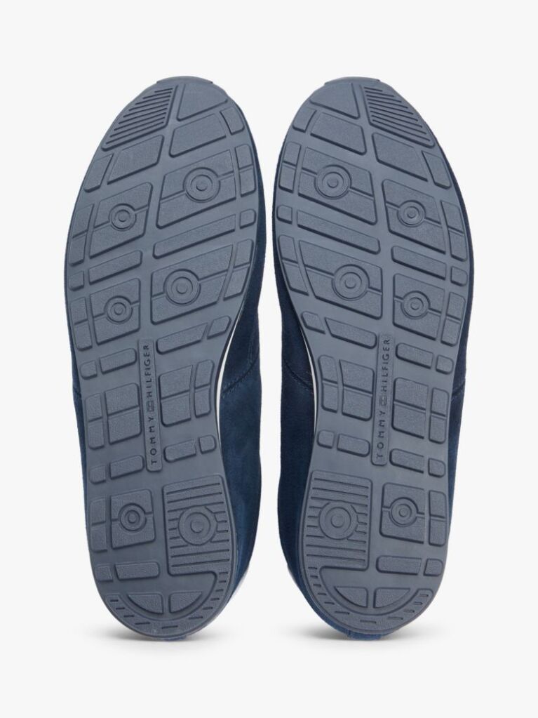 Μπλε Σουέτ Sneakers Με Μονοτυπία Hilfiger  Άνδρες
