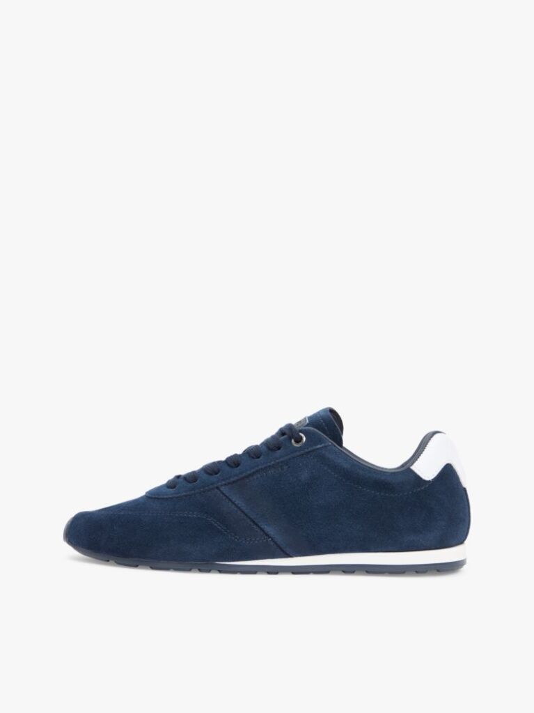 Μπλε Σουέτ Sneakers Με Μονοτυπία Hilfiger  Άνδρες