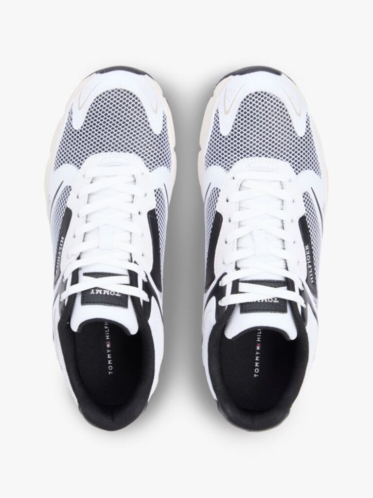 Black Logo Mixed Texture Cleat Trainers  Men