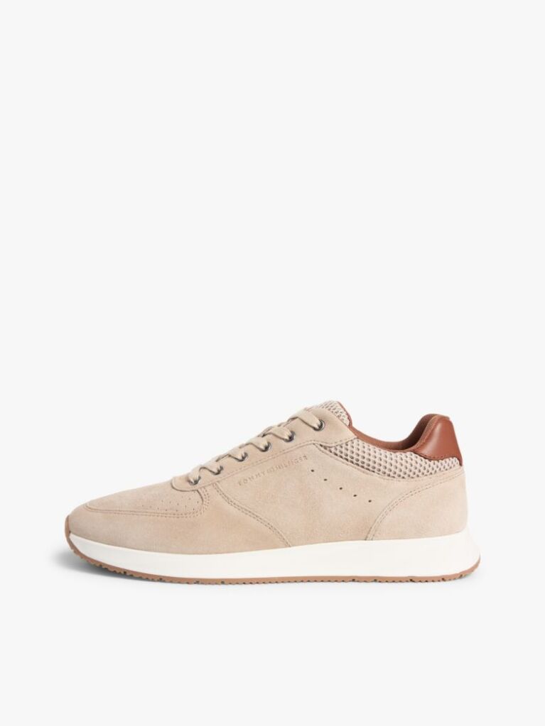 Μπεζ Σουέτ Sneakers Με Μίξη Υφών  Άνδρες