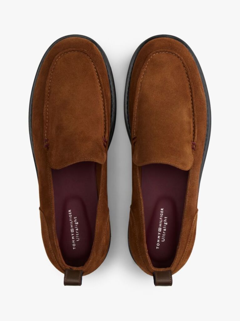 Brown Lightweight Suede Loafers  Men