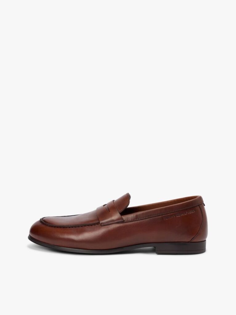 Brown Leather Flexible Loafers  Men