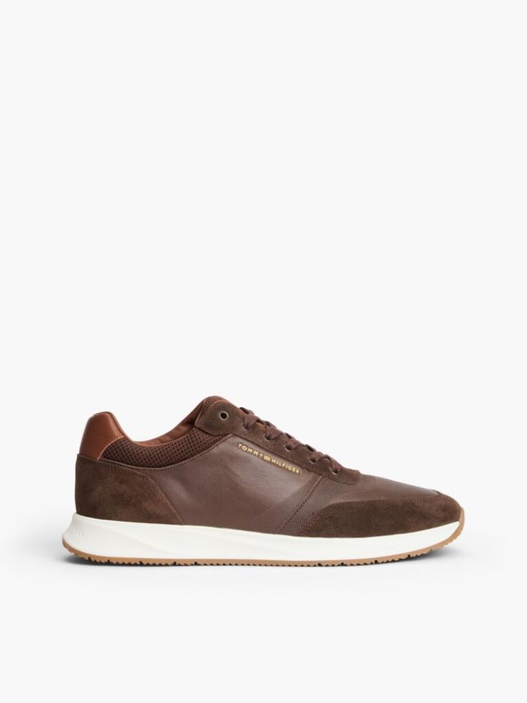 Καφέ Σουέτ Sneakers Με Μίξη Υφών  Άνδρες