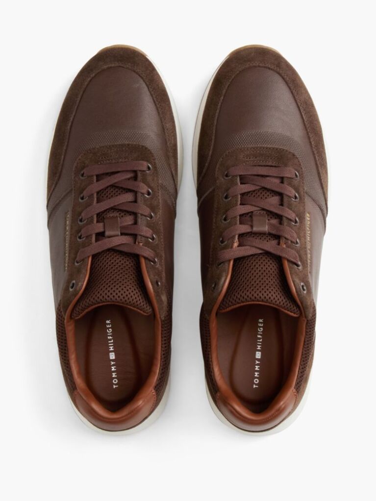 Καφέ Σουέτ Sneakers Με Μίξη Υφών  Άνδρες
