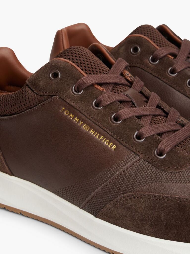Καφέ Σουέτ Sneakers Με Μίξη Υφών  Άνδρες