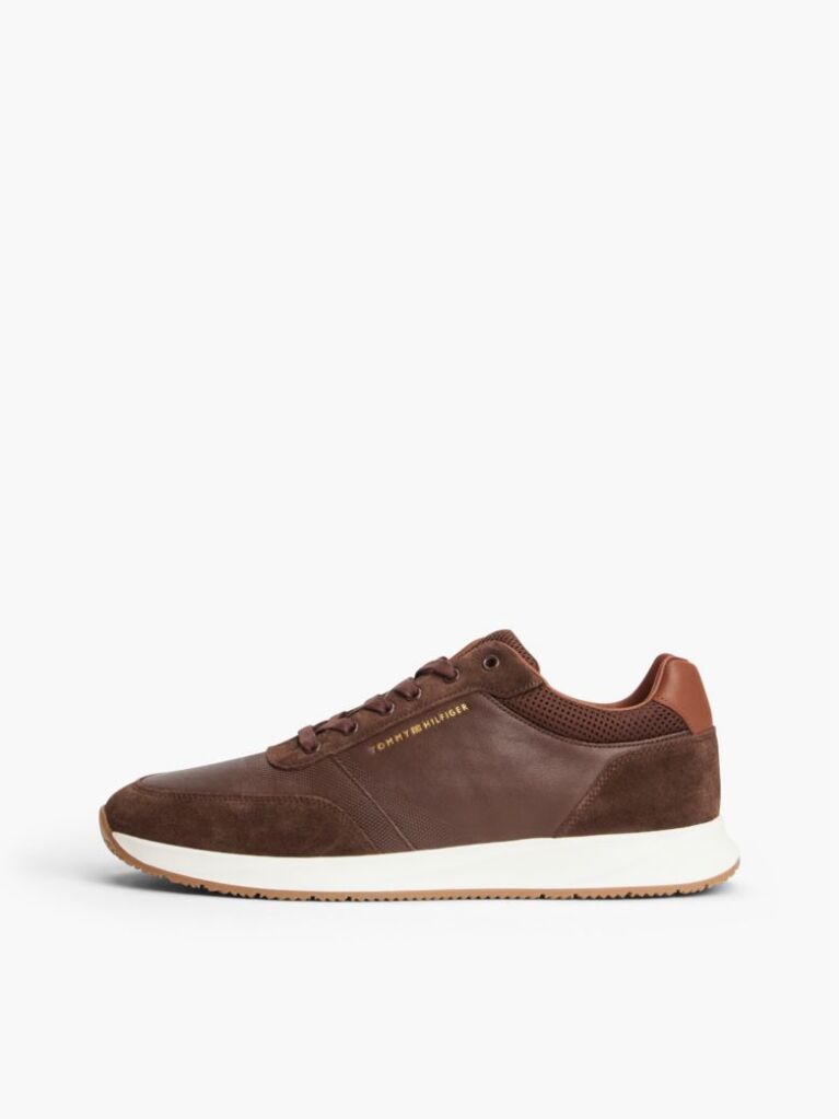 Καφέ Σουέτ Sneakers Με Μίξη Υφών  Άνδρες