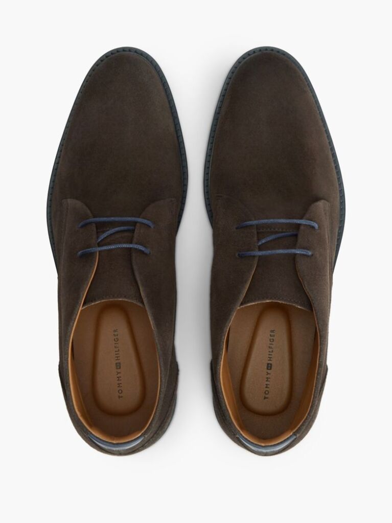 Brown Suede Lace-Up Ankle Boots  Men