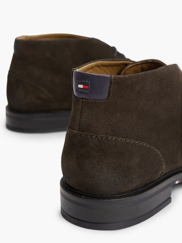 Brown Suede Lace-Up Ankle Boots  Men