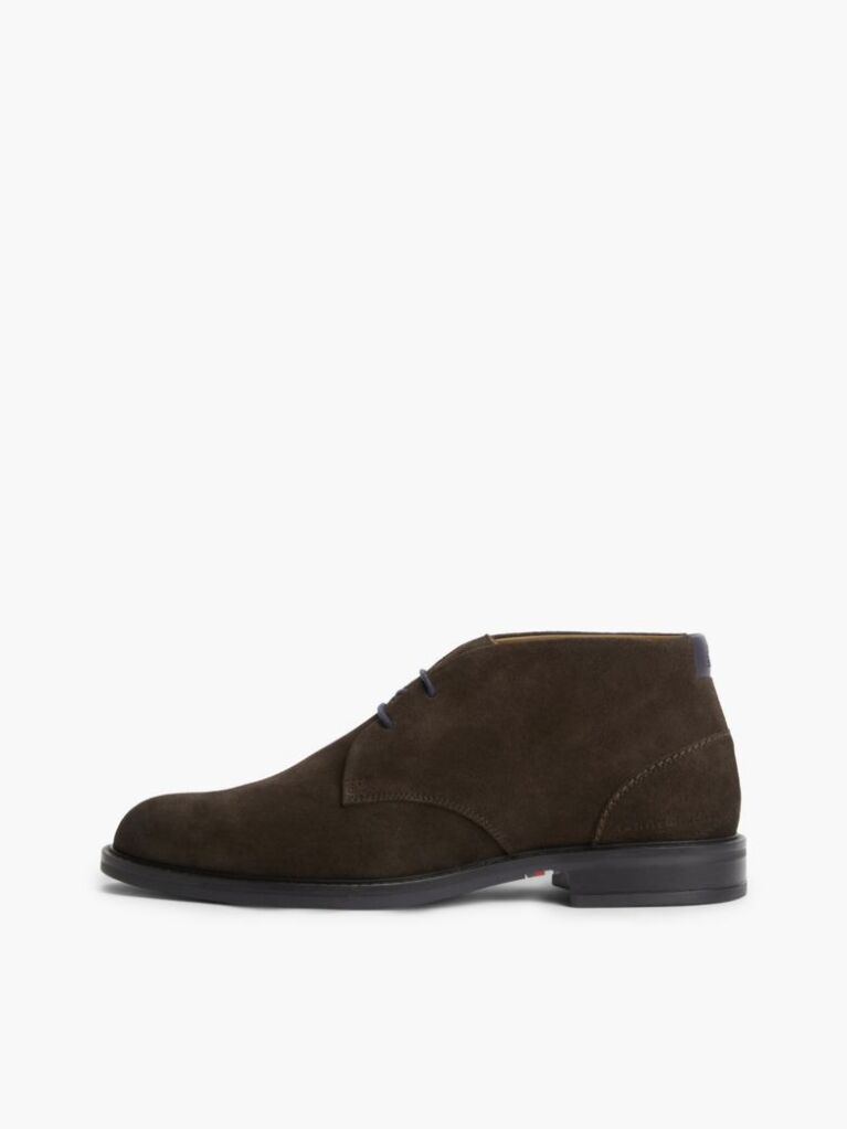 Brown Suede Lace-Up Ankle Boots  Men