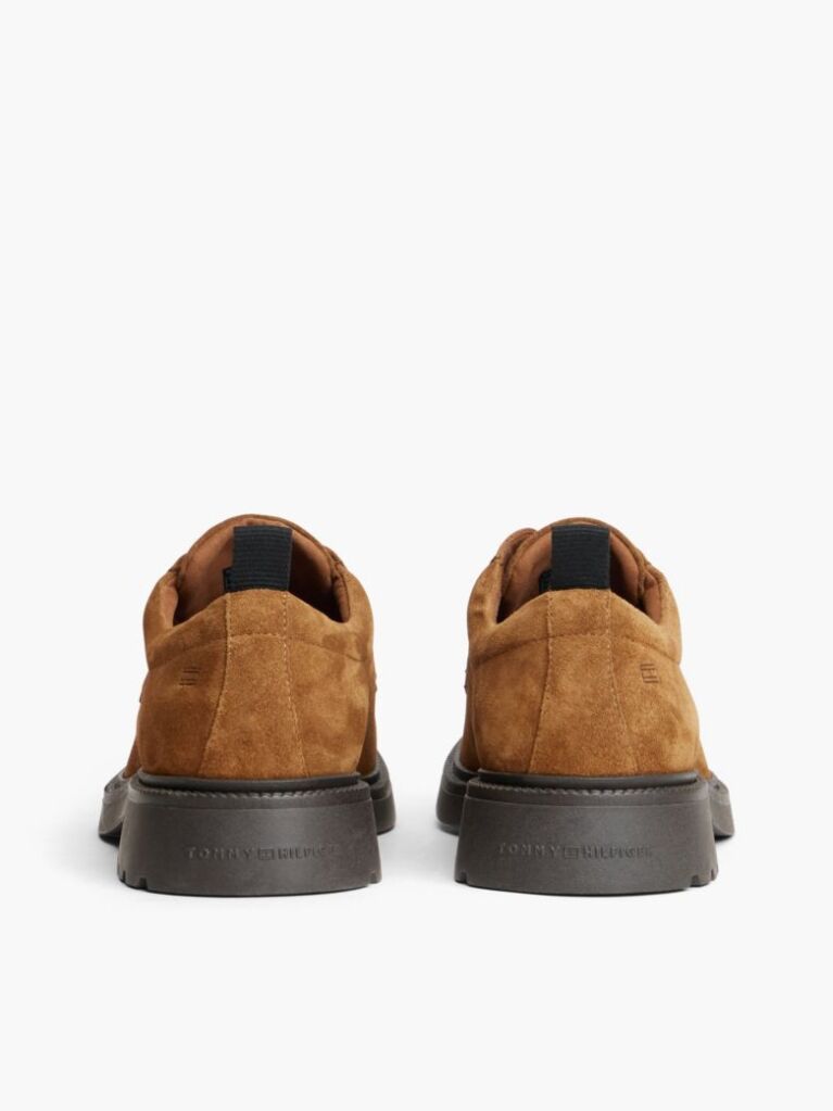 Brown Suede Lace-Up Derby Shoes  Men